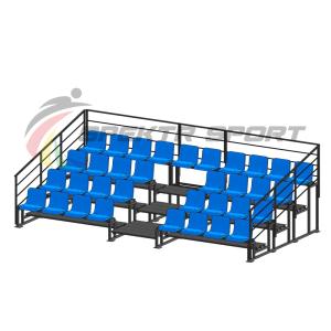 Купить Трибуна для зрителей 4 ряда на 34 места с перилами в Прохладном 