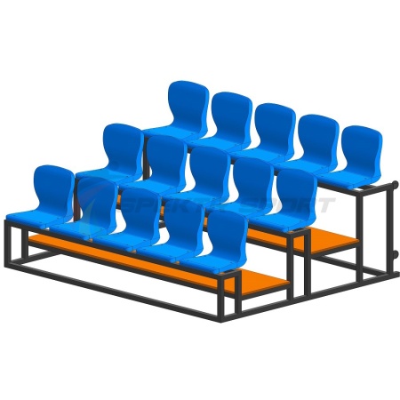 Купить Трибуна мобильная 3 ряда сиденья пластиковые на 15 мест в Прохладном 